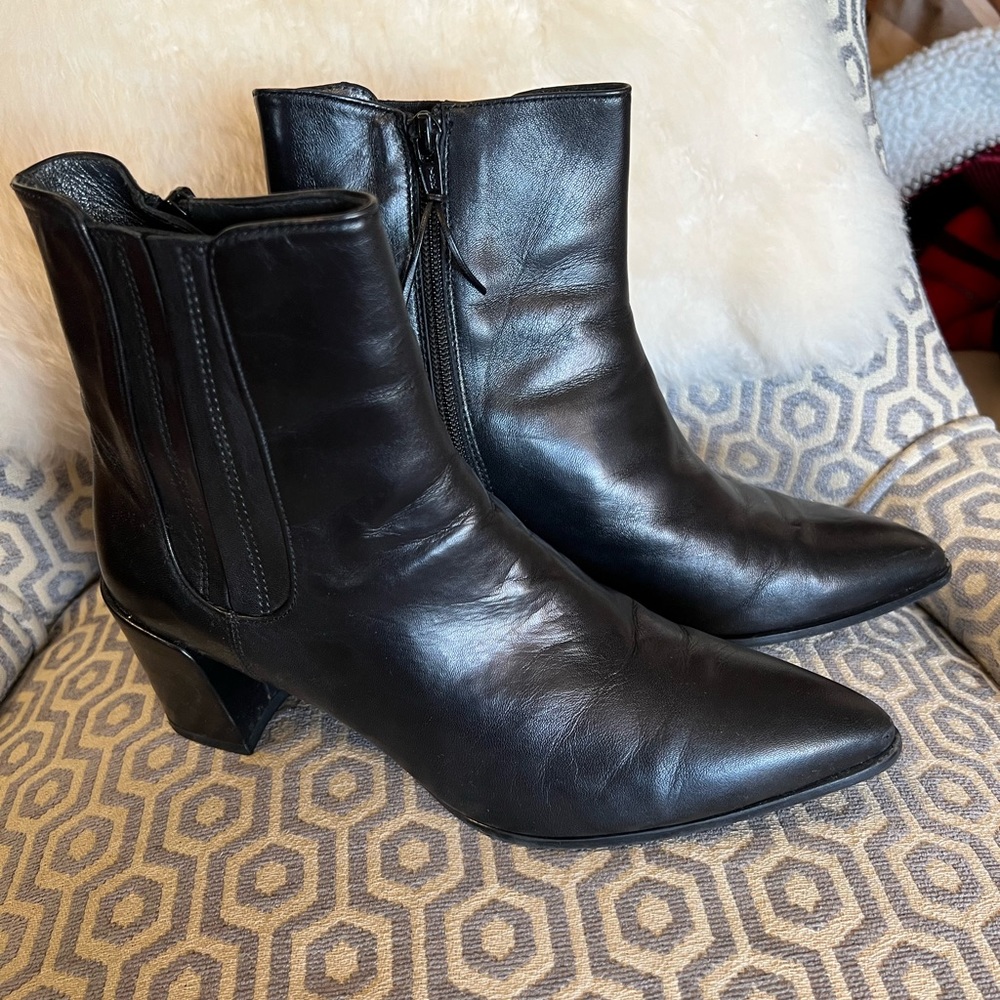 Stuart Weitzman black leather boots